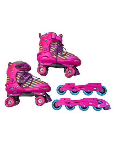 Used Areowheel Junior Roller Quad Skates Pink Adjustable 11835-s000209058