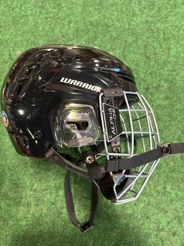 Black Medium Warrior Alpha One Pro Helmet (New)