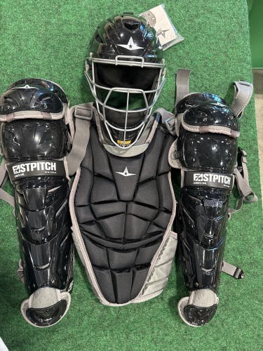 Black & Gray All Star AFX Catcher's Set (New) | Small