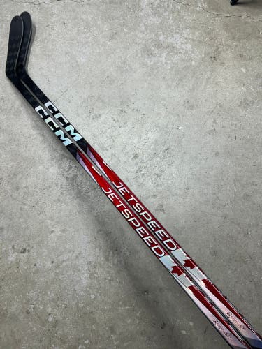 2 Pack 75 Flex P28 Senior CCM Jetspeed FT7 Pro Right Hand Hockey Stick Pro Stock (New)
