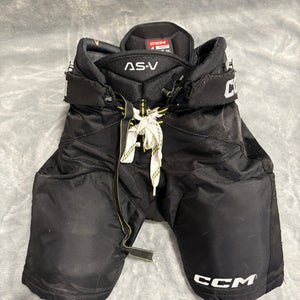 Black Junior Medium CCM Tacks AS-V Hockey Pants (Used)