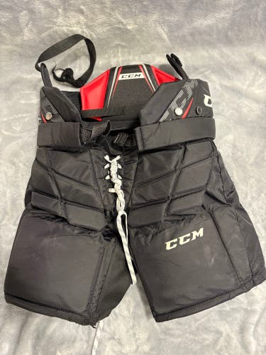 Black Junior Large CCM Axis 1.5 Goalie Pants (Used)
