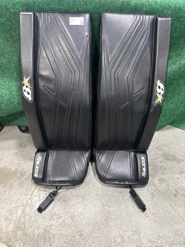 Black Senior Brian's Iconik X Goalie Leg Pads (New) | 34"+1"