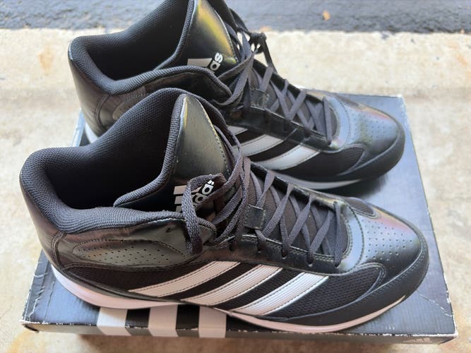 Black Men's Size 13.0 (W 14.0) Adult Adidas Turf Shoes (New)