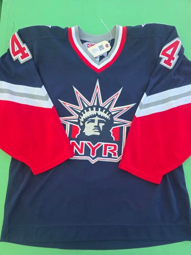Blue Large Men's CCM New York Ranger's Statue of Liberty Jersey