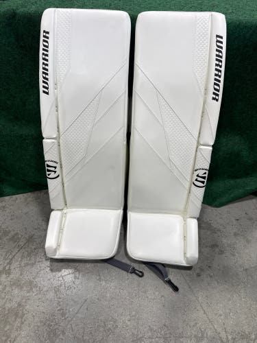 White Senior Warrior Ritual G7 RTL Goalie Leg Pads (New) | 35" + 1.5"