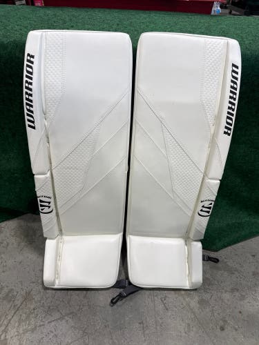 White Senior Warrior Ritual G7 Pro Goalie Leg Pads (New) | 34" +1.5"