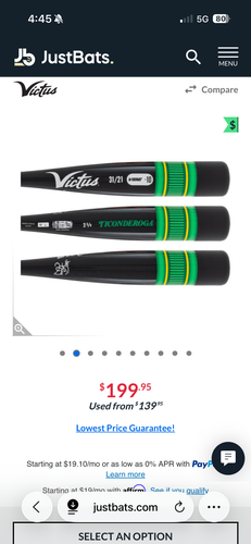 Victus Vibe Alloy USSSA Certified Bat (-10) 19 oz 29" (Used)