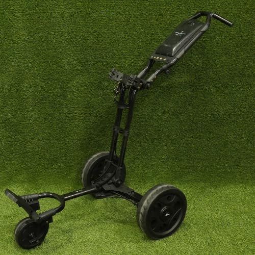 Tommy Armour 845 TA 24 Push Pull Cart 3 Wheel Golf Bag Pusher Collapsible, Black