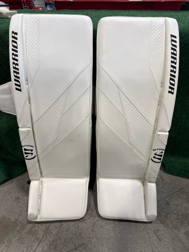 White Senior Warrior Ritual G7 RTL Goalie Leg Pads (New) | 34" + 1.5"