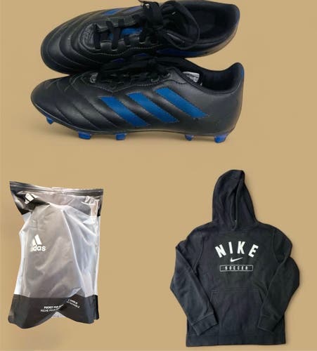 Youth Soccer Bundle – Hoodie, Cleats & Shin Guards