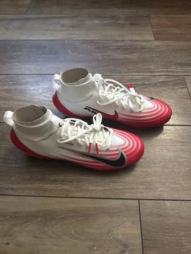 Red Men's Size M 11.0 (W 12.0) Adult Nike Vapor untouchable pro 3 Cleats (New)