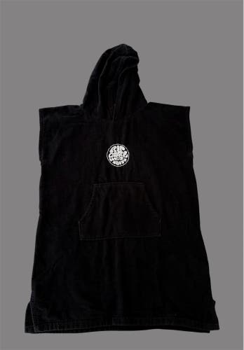 Rip Curl Youth Hooded Changing Towel Poncho – Black, Size Youth Large (Gently Used)