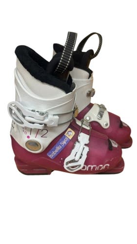 Salomon Kids T2 Ski Boots Magenta/White Used Size 19.5