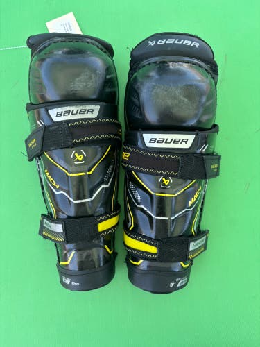 MISMATCHED SIZES Youth Bauer Supreme Mach Shin Pads 8” Left and 9” Right