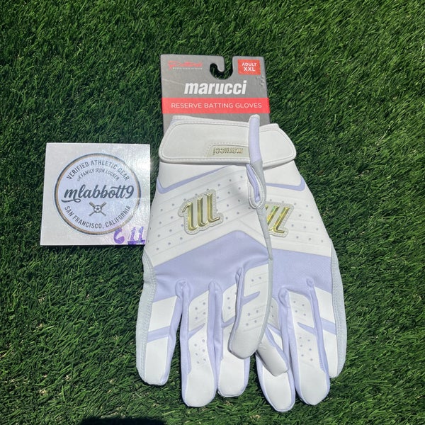 Marucci Pittards Reserve XXL Batting Gloves - White Gold - Men's XXL - NEW - 2019 Release
