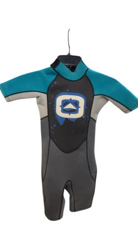 Outbound Junior Shorty Wetsuit Grey/Teal Size 8