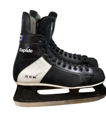 Black CCM 101 Rapide Hockey Skates Regular Width Pro Stock 11 (Used)