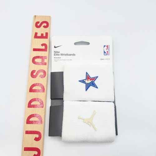 Nike NBA All Star Jordan Jumpman Dri-Fit Wristbands White One Pair FZ8521-109
New With Tags