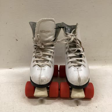 Used Dominion Canada Child Roller Quad Skates White Adjustable 11725-s000494609
