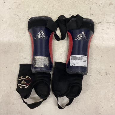 Used Adidas Soccer Shin Guards Junior Navy Blue Sm 11725-s000480347