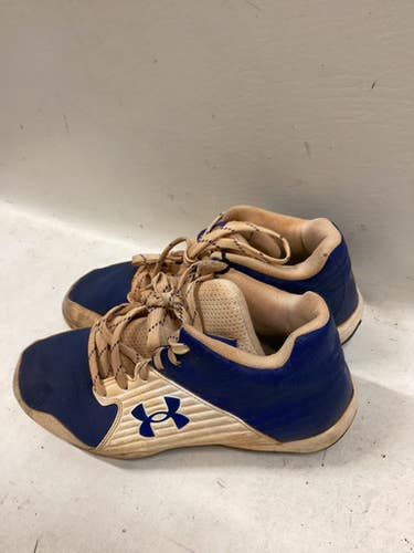 Used Under Armour Leadoff Bb Sb Cleats Royal Blue And White Junior 06 11725-s000501182