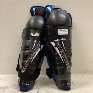 Used Koho Revolution Senior Shin Guards Black And Royal Blue 16" 11725-s000501577