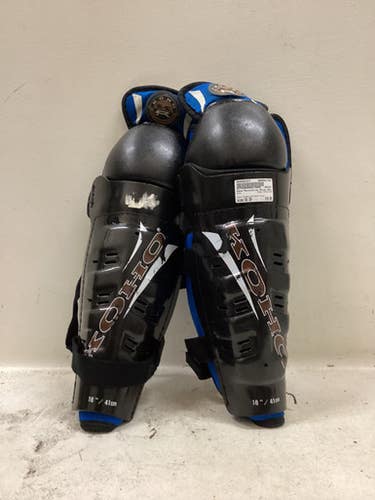 Used Koho Revolution Senior Shin Guards Black And Royal Blue 16" 11725-s000501577