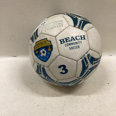 Used Beach Community Soccer All Size Soccer Ball White 3 11725-s000478614