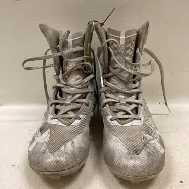Used Under Armour Adult Fb Cleats White Senior 8 11725-s000478026