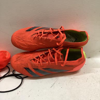 Used Adidas Predator Hybrid Touch 2.0 Soccer Cleats Neon Orange Senior 7.5 11725-s000484084