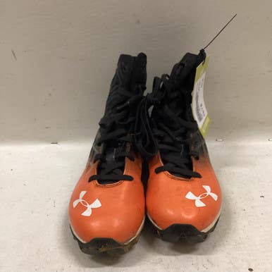 Used Under Armour Jr Fb Cleats Orange Junior 03 11725-s000490203
