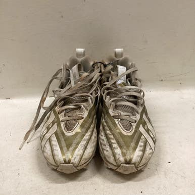 Used Adidas Lax Cleats Mens White And Gold Senior 7 11725-s000490194