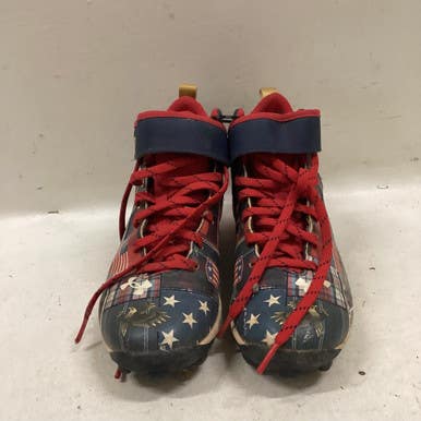 Used Under Armour Bh Bb Cleats Bb Sb Cleats White Red Navy Junior 04 11725-s000490271