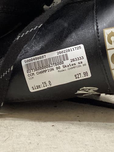 Used Ccm Champion 90 Intermediate Hockey Skate Intermediate 5.0 11725-s000498697