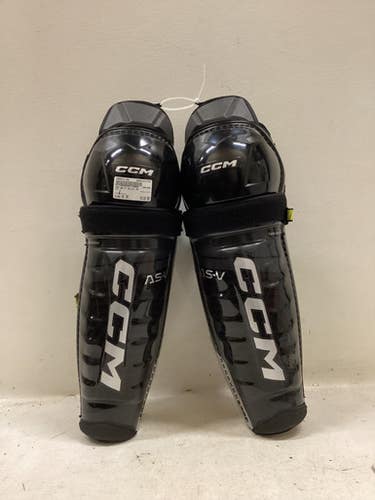 Used Ccm As-v Senior Shin Guards Black 16" 11725-s000501768