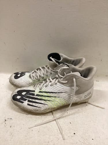 Used New Balance Lax Cleats Mens White And Optic Yellow Senior 10 11725-s000501765