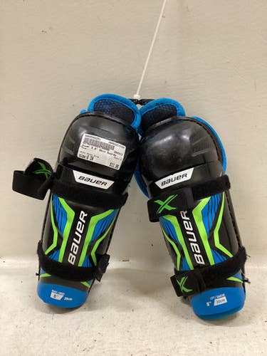 Used Bauer X Junior Shin Guards Royal Blue 8" 11725-s000502251