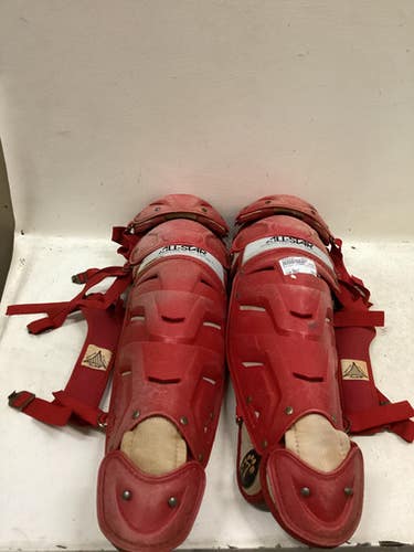 Used All-star Lg30wpro Catchers Leg Guards Red Adult 11725-s000502305