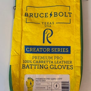 Bruce Bolt *COACH RAC* YOUTH Med Batting Gloves (Used)
