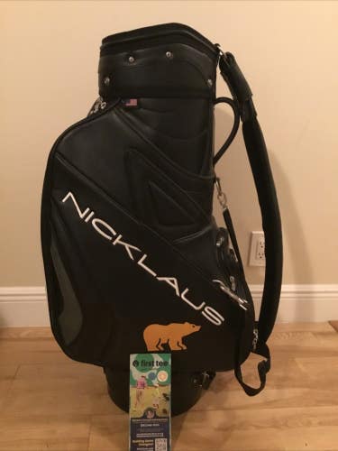 Jack Nicklaus Golden Bear Staff Golf Bag with 6-way Dividers & Rain Cover