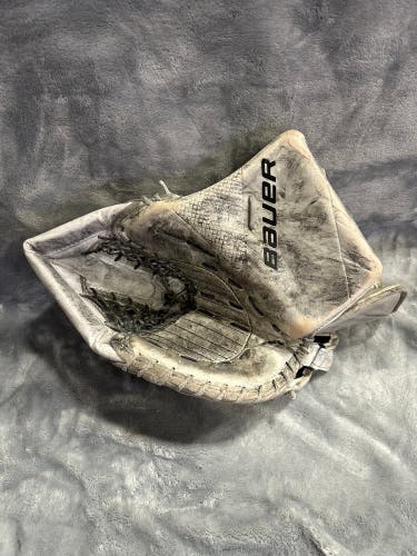 White Senior Bauer Vapor X90 Goalie Gloves & Blockers Full Right (Used)