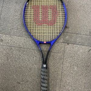 Used Wilson Enforcer Adult Tennis Racquet Royal Blue 4 3 8" 11614-s000238173