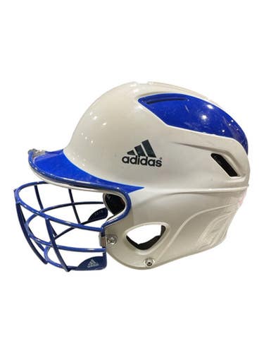Used Adidas Softball Helmet Batting Helmet W Mask White One Size 11847-s000036255