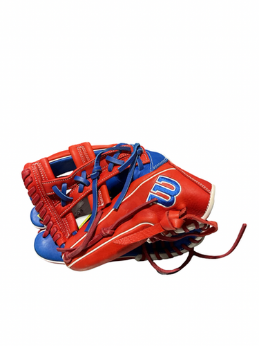 Used Wilson A1000 Glove Bb Sb Glove Lh Throw White Red Navy 12" 11834-s000052191