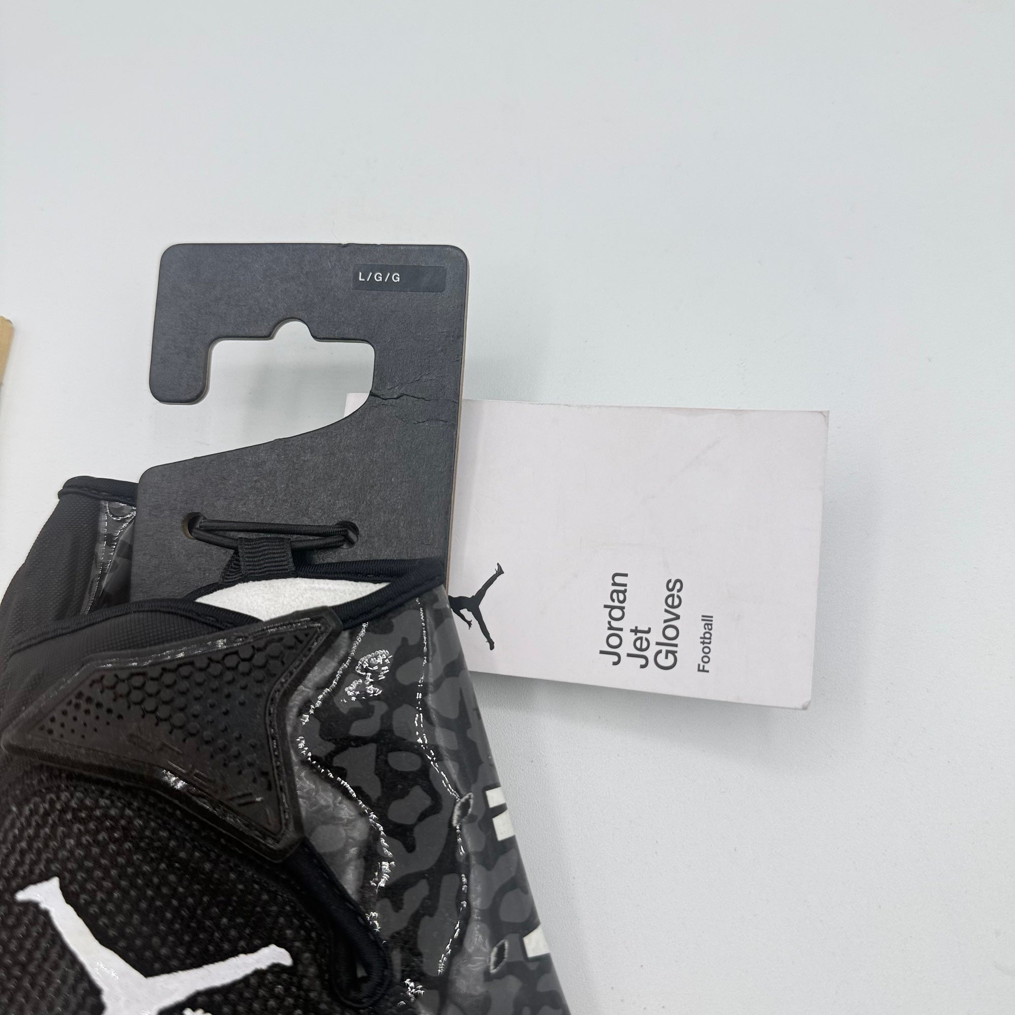 Nike Air Jordan Jet 7.0 Football Gloves Black DV4209-091 Men's Sz