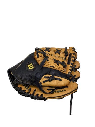 Used Wilson A350 10in Bb Sb Glove Rh Throw Black And Tan 10" 11347-s000270782