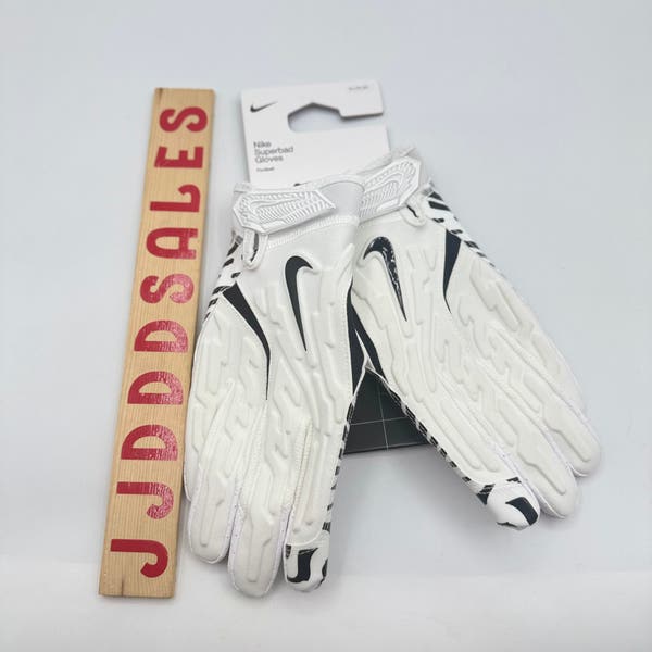 Nike Superbad 7.0 Football Gloves Black White HF9169-102 Men's Sz