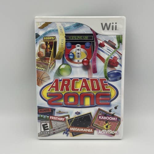 Arcade Zone Activision (Nintendo Wii, 2009) CIB Complete W/ Manual