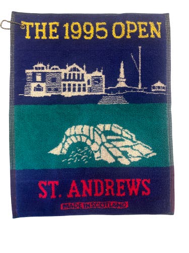 St. Andrews 1995 Open Towel - Navy, Teal, Red,John Daly’s Victory 124th Champion